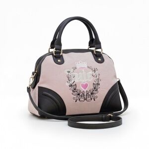Juicy Couture Dusty Blush/Chocolate Heritage Dome Satchel